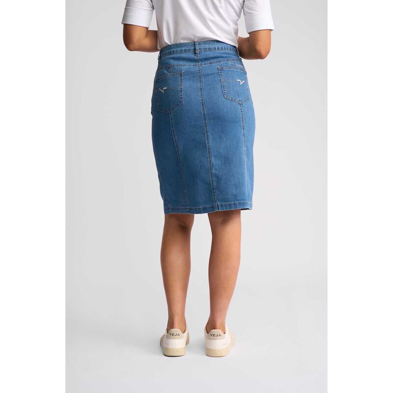 Vassalli Contrast Stitch Denim Skirt image number 1